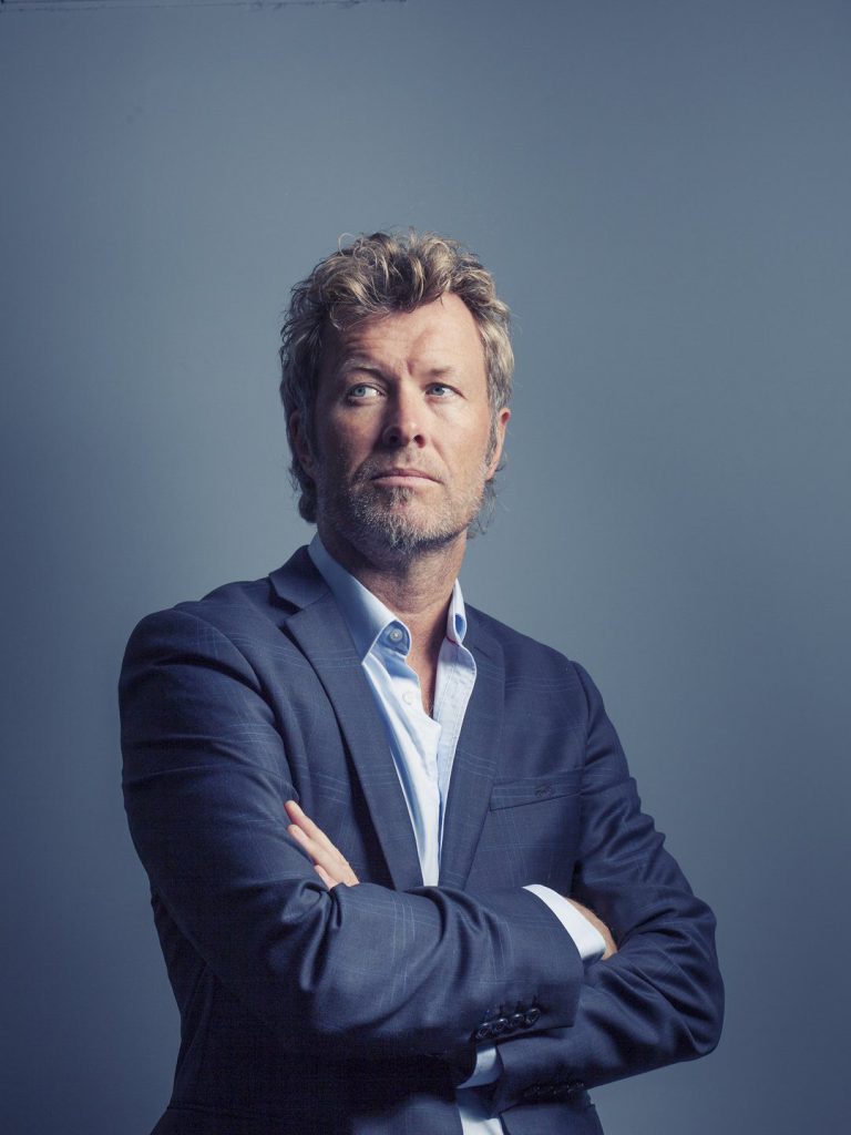 celebrity portrait of A-ha band member Magne Furuholmen at the Edinburgh Arts festival.